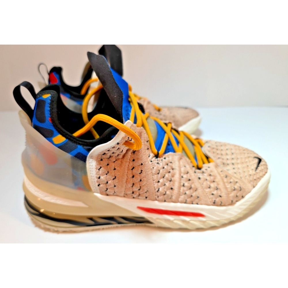 Nike LeBron 18 Animal Print Multicolor CW3156-900 Men Size 10.5 Basketball Shoe